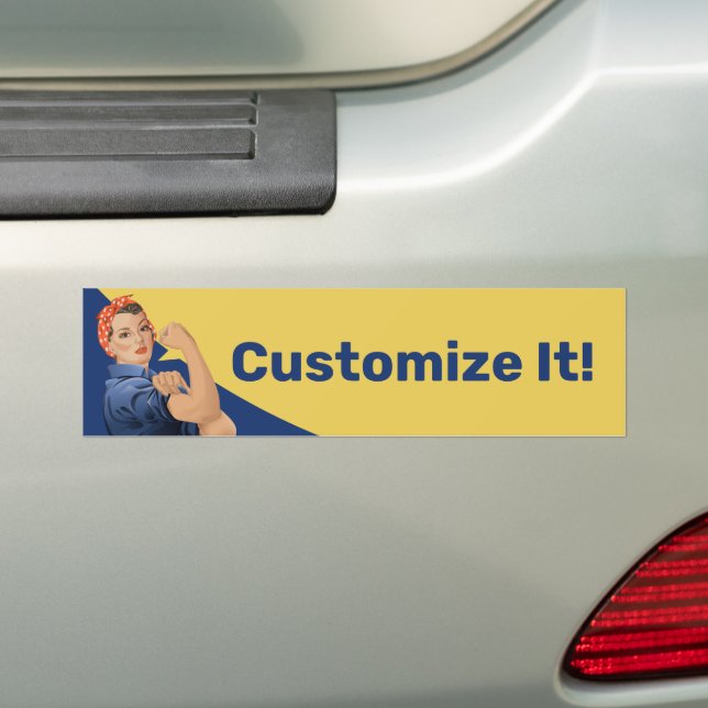 Rosie the Riveter Bumper Sticker (On Car)