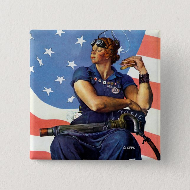 "Rosie the Riveter" Button (Front)