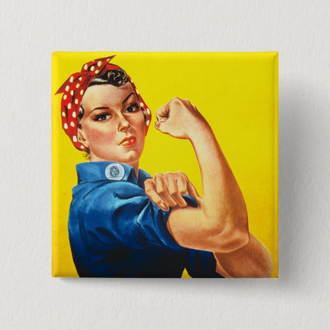 Rosie The Riveter Button (Front)