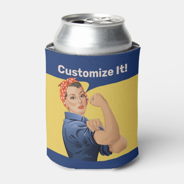 Rosie the Riveter Can Cooler (Can Front)
