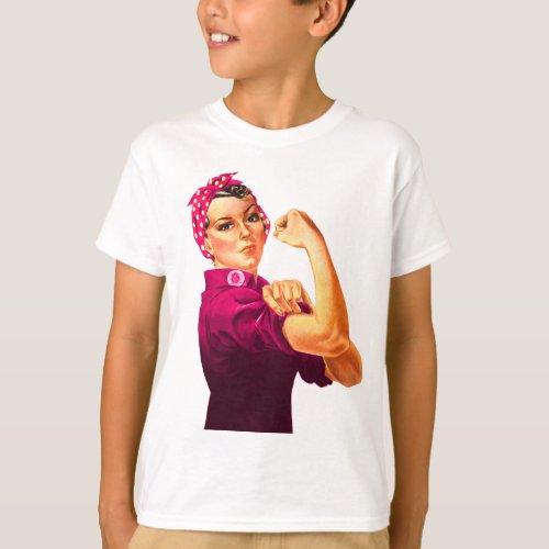 Rosie The Riveter _ Cancer Pink T_Shirt