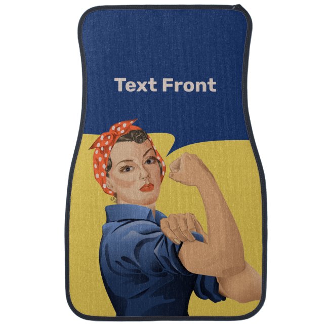 Rosie the Riveter Car Floor Mat (Front)
