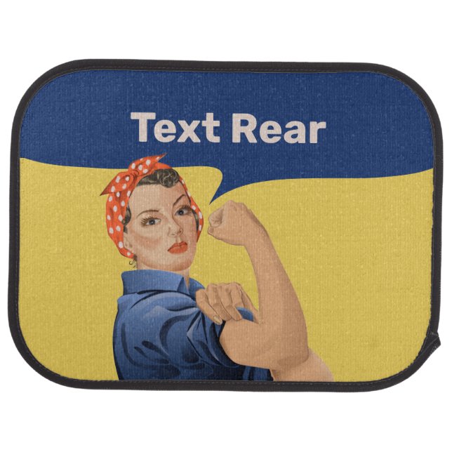 Rosie the Riveter Car Floor Mat (Rear)