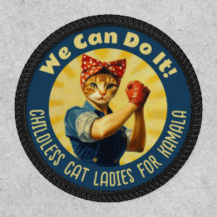 Rosie The Riveter Cat Ladies For Kamala Harris Patch