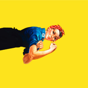 Rosie The Riveter Character Retro Style Fabric