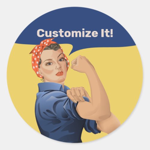 Rosie the Riveter Classic Round Sticker