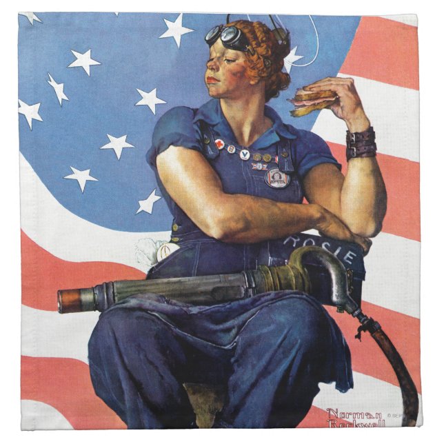 Rosie the Riveter Cloth Napkin (Front)