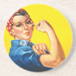 Rosie the Riveter Coaster<br><div class="desc">J. Howard Miller's "We Can Do It!", commonly referred to as Rosie the Riveter Coaster In 1942, Pittsburgh artist J. Howard Miller was hired by the Westinghouse Company’s War Production Coordinating Committee to create a series of posters for the war effort. One of these posters became the famous “We Can...</div>