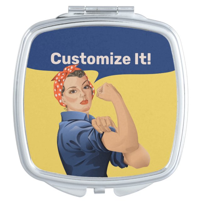 Rosie the Riveter Compact Mirror (Front)