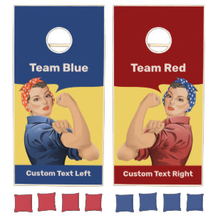 Rosie the Riveter Cornhole Set
