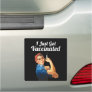 Rosie the Riveter Covid-19 Vaccine Vaccinated Car Magnet