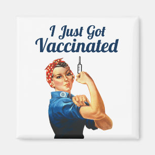 Rosie the Riveter Covid-19 Vaccine Vaccinated Magnet