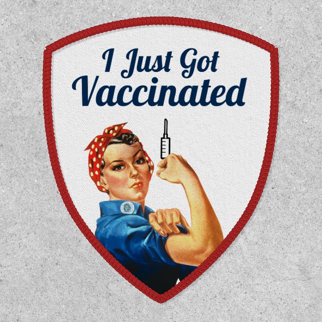 Rosie the Riveter Covid-19 Vaccine Vaccinated Patch (Front)