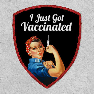 Rosie the Riveter Covid-19 Vaccine Vaccinated Patch