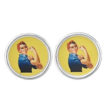Rosie The Riveter Cufflinks by HumphreyKing at Zazzle