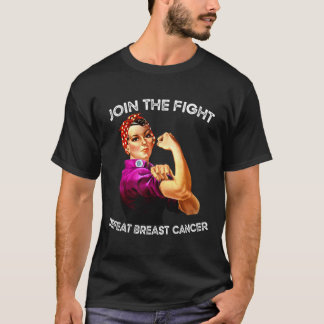 Rosie The Riveter Defeat Breast Cancer Awareness D T-Shirt