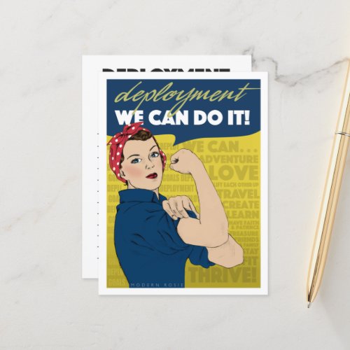 Rosie the Riveter Deployment Goals Postcard