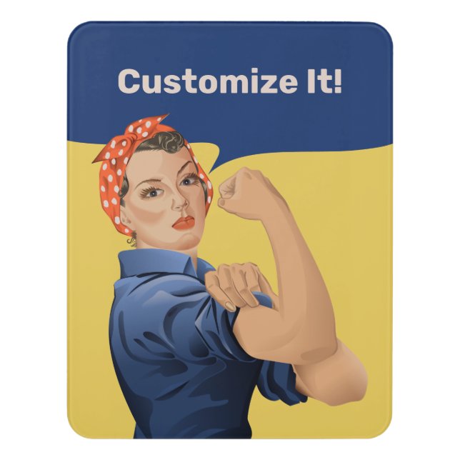 Rosie the Riveter Door Sign (Contemporary Vert)