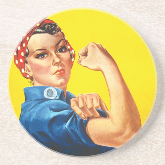 Rosie The Riveter Drink Coaster (Front)