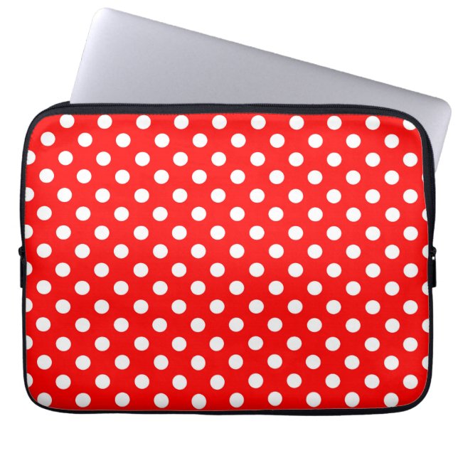 Rosie The Riveter Fashion Style Retro Polka Dots Laptop Sleeve (Front)