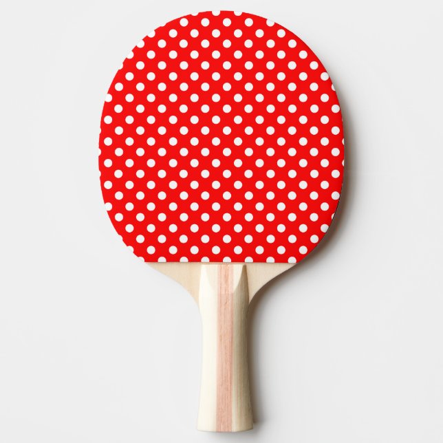 Rosie The Riveter Fashion Style Retro Polka Dots Ping-Pong Paddle (Front)