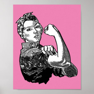 Rosie-The-Riveter Feminist (Pink) Poster