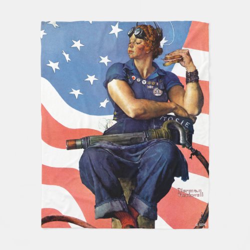 Rosie the Riveter Fleece Blanket