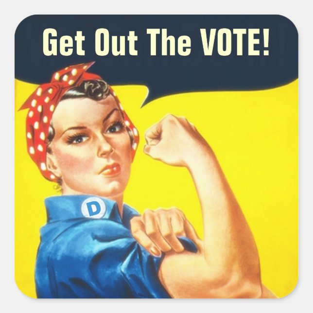 Rosie the Riveter GOTV sticker (Front)