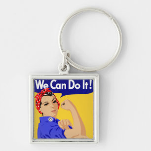 Rosie the Riveter graphic design Keychain