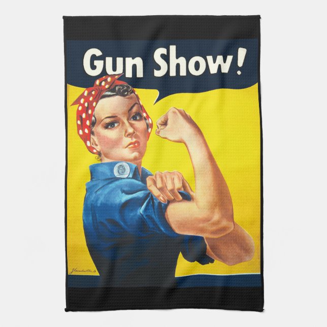 Rosie The Riveter: Gun Show! Towel (Vertical)