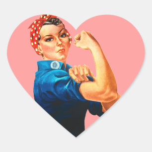 Rosie the Riveter Heart Sticker