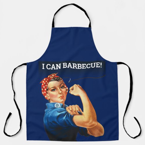 Rosie The Riveter I Can Barbeque Grill Master Apron