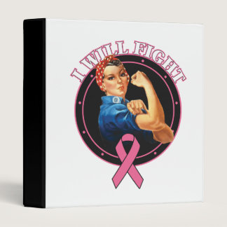 Rosie The Riveter I Will Fight Breast Cancer Binder