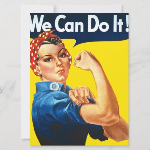 Rosie the Riveter Iconic Artwork We Can Do It Card