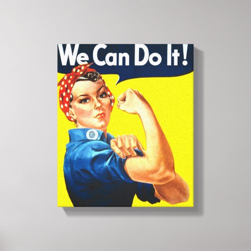 Rosie the Riveter Iconic Poster We Can Do It Canvas Print