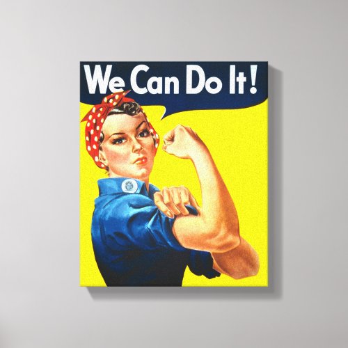 Rosie the Riveter Iconic Poster We Can Do It Canvas Print