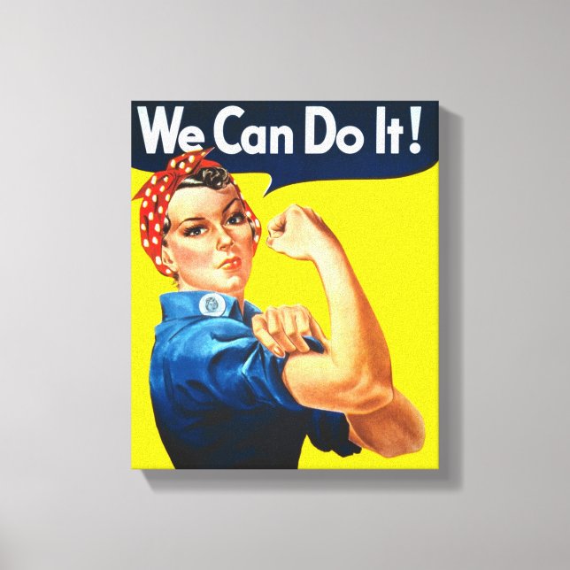 Rosie the Riveter (Iconic Poster) (We Can Do It!) Canvas Print (Front)