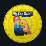 Rosie the Riveter (Iconic Poster) (We Can Do It!) Dart Board<br><div class="desc">This design features an American World War II wartime poster that has an inspirational image of Rosie the Riveter intended to boost female worker morale. In fact, the poster was little seen in WWII, but it was rediscovered in the early 1980s and widely reproduced in many forms as a symbol...</div>