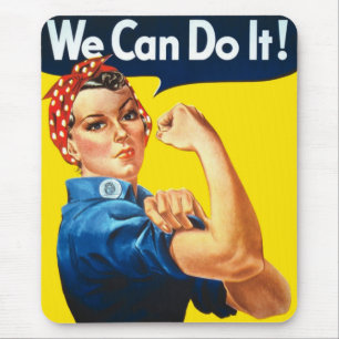 Rosie the Riveter (Iconic Poster) (We Can Do It!) Mouse Pad