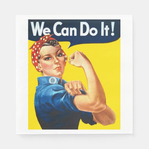 Rosie the Riveter Iconic Poster We Can Do It Napkins