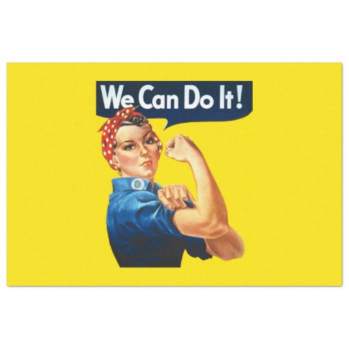 Rosie the Riveter Iconic Poster We Can Do It Tissue Paper