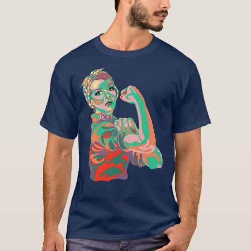 Rosie the Riveter in 40s Colors T_Shirt