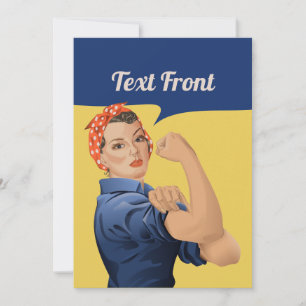 Rosie the Riveter Invitation