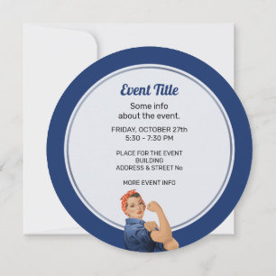 Rosie the Riveter Invitation