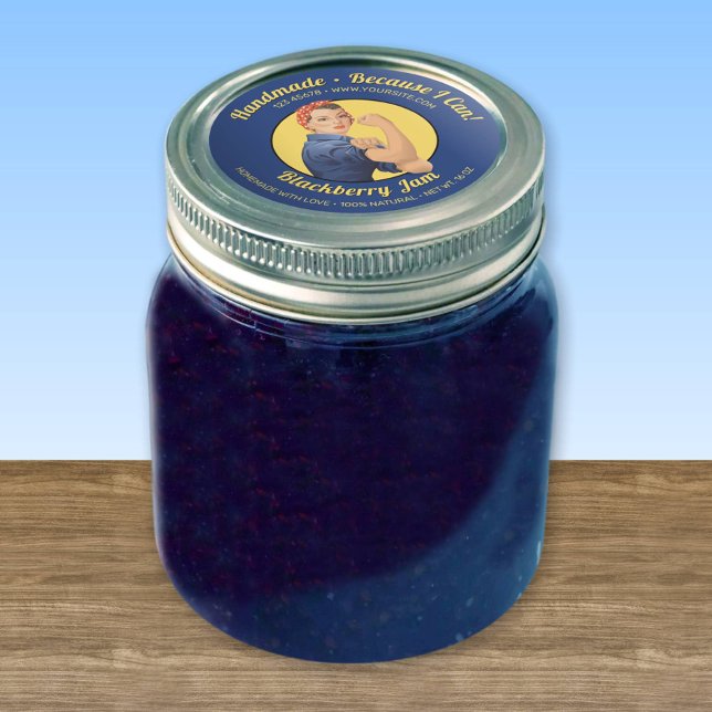 Rosie the Riveter Jar Lid Label (Creator Uploaded)