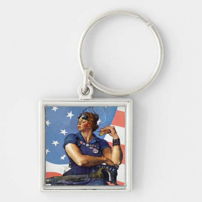 "Rosie the Riveter" Keychain (Front)