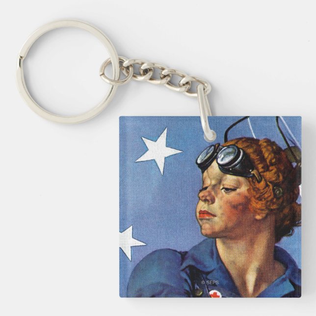 "Rosie the Riveter" Keychain (Front)