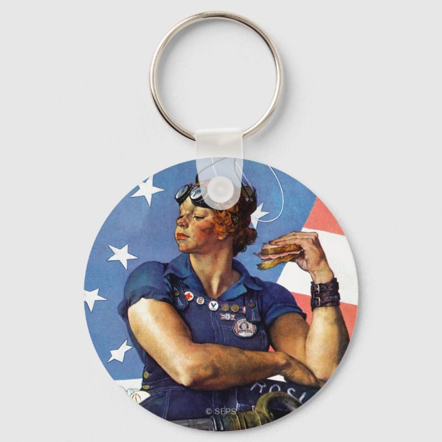 "Rosie the Riveter" Keychain (Front)