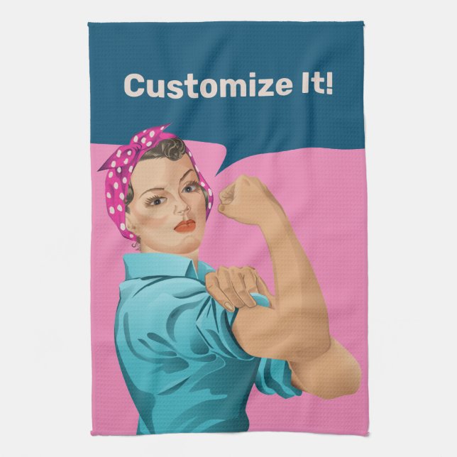 Rosie the Riveter Kitchen Towel (Vertical)