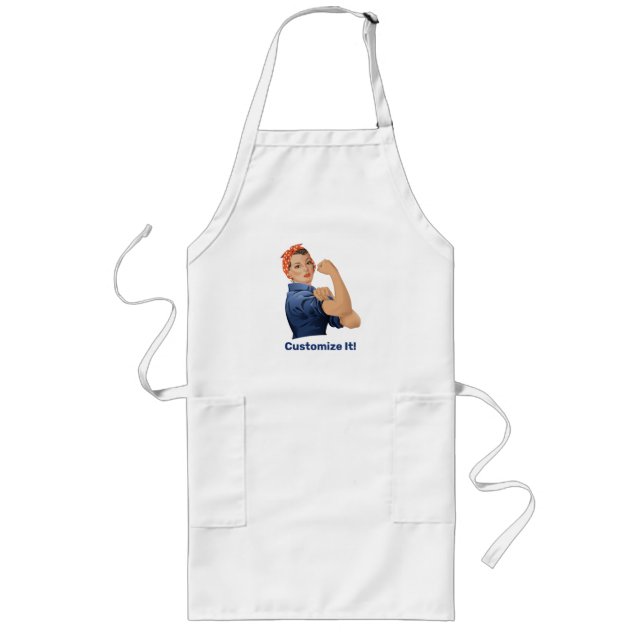 Rosie the Riveter Long Apron (Front)